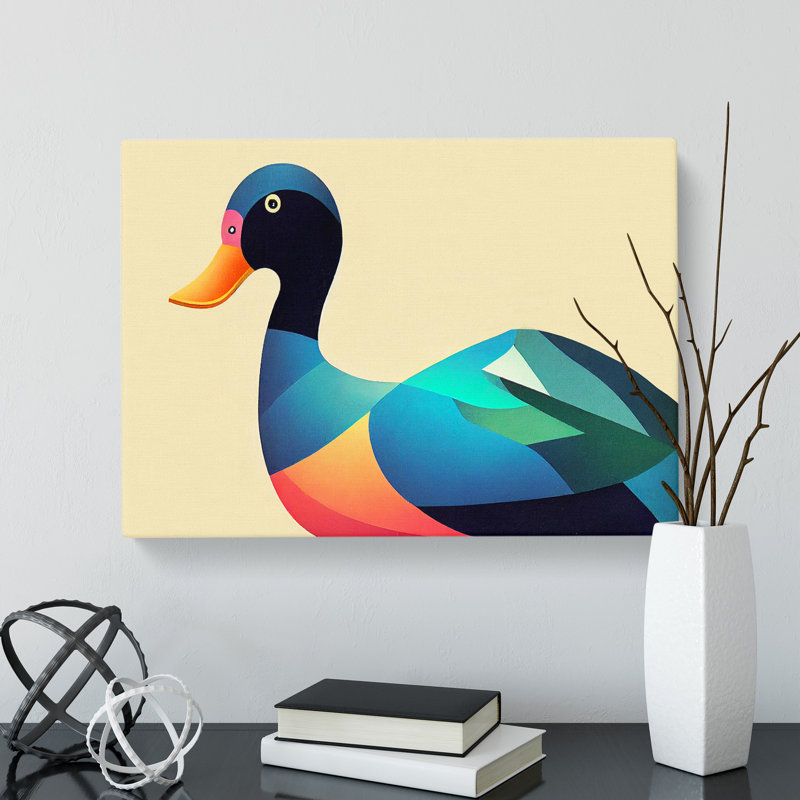 Stimulating Abstract Duck - Wrapped Canvas, 35cm H x 50cm W x 3cm D