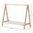 Kids Wooden Garment Rack, Foldable Dress Up Clothes Organizer for Toddlers