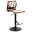 Swivel Upholstered Adjustable Height Counter Stool-186223943-186223939