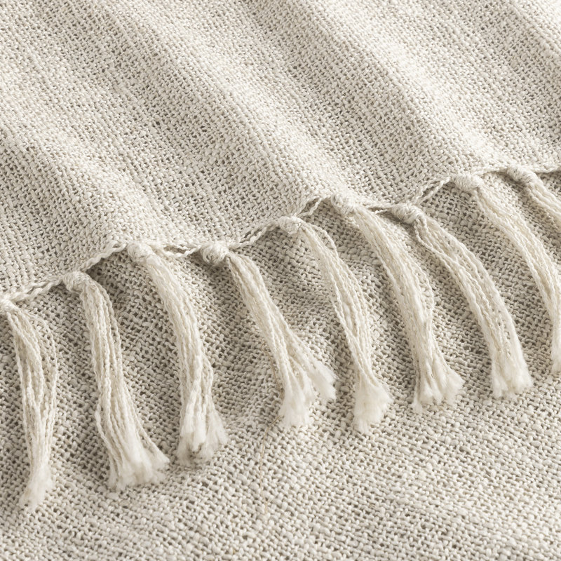 Jeté en mélange de lin Indigo Road par égyptien Sherrod Olema Loose Weave
