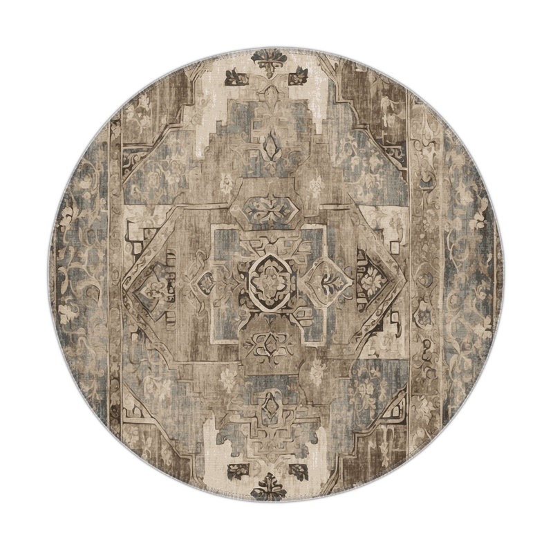 Regal Splendor Indoor And Outdoor Area Rug, Round 5'