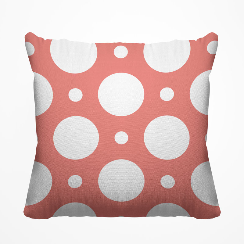 Housse et insert de coussin extérieur carré Fisk, Saumon, H 15 po x l 15 po