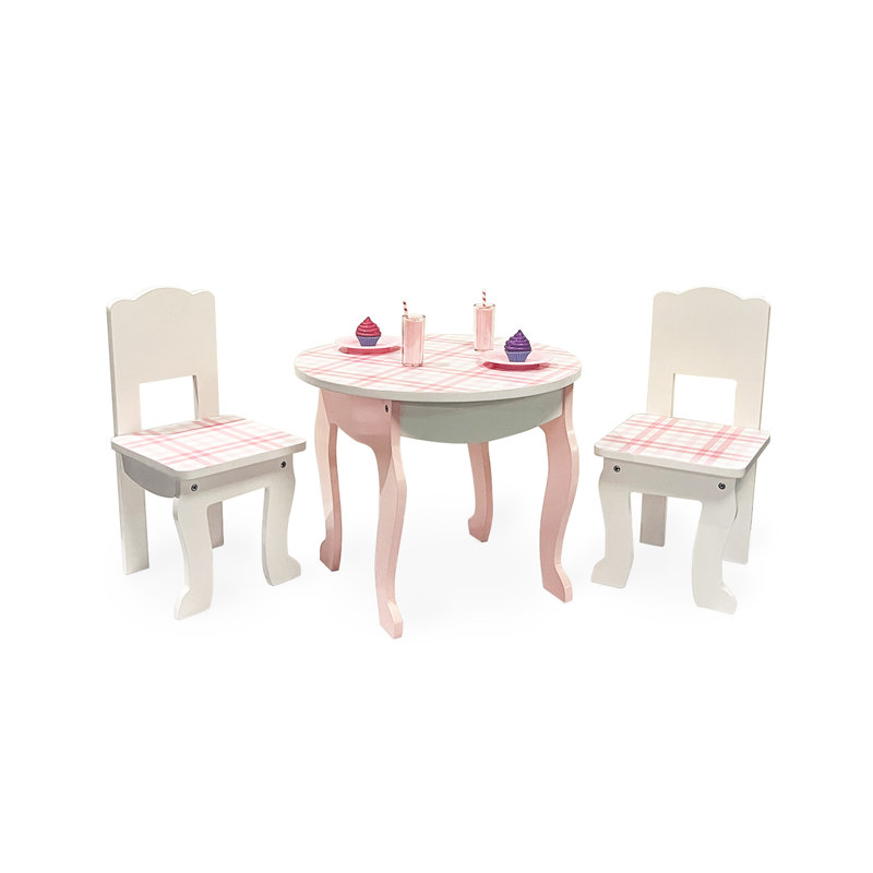 Doll Plaid Table & Chair Set