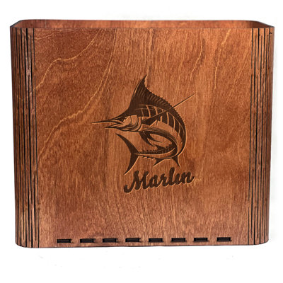 Slim Trash Can - Marlin - Wooden Garbage  and Rubbish Bin