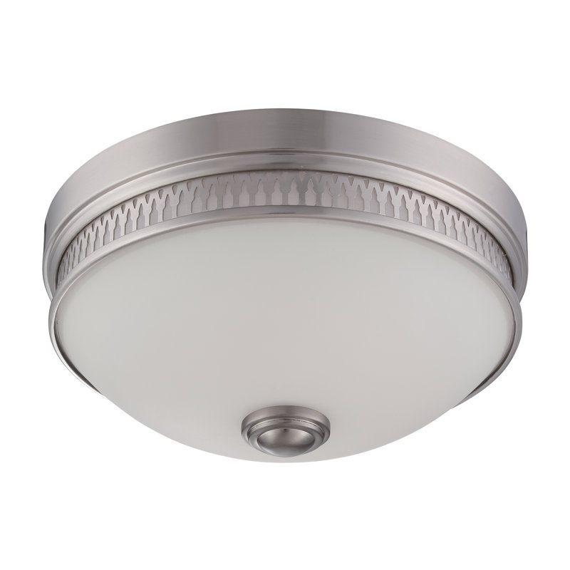 Glass Flush Mount, Brushed Nickel