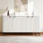 Fluted Sideboard Buffet Cabinet with Adjustable Shelves-2107039145