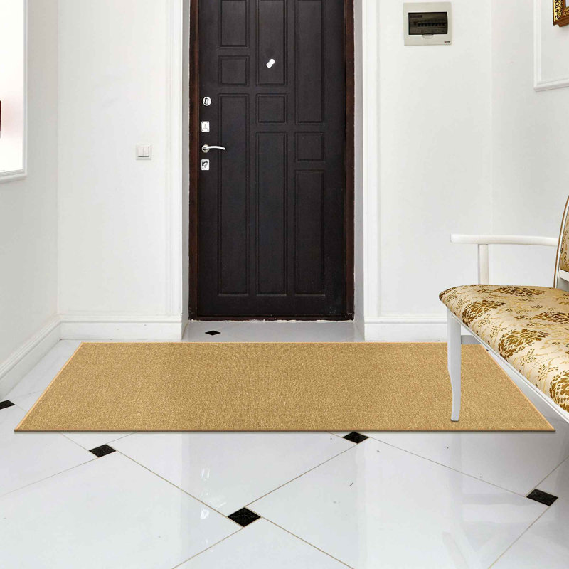 Ottohome Beige Runner Rug, Runner 1'10" x 6', Beige