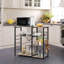 Kitchen Storage Rack Metal Frame Wood Look-1380319876