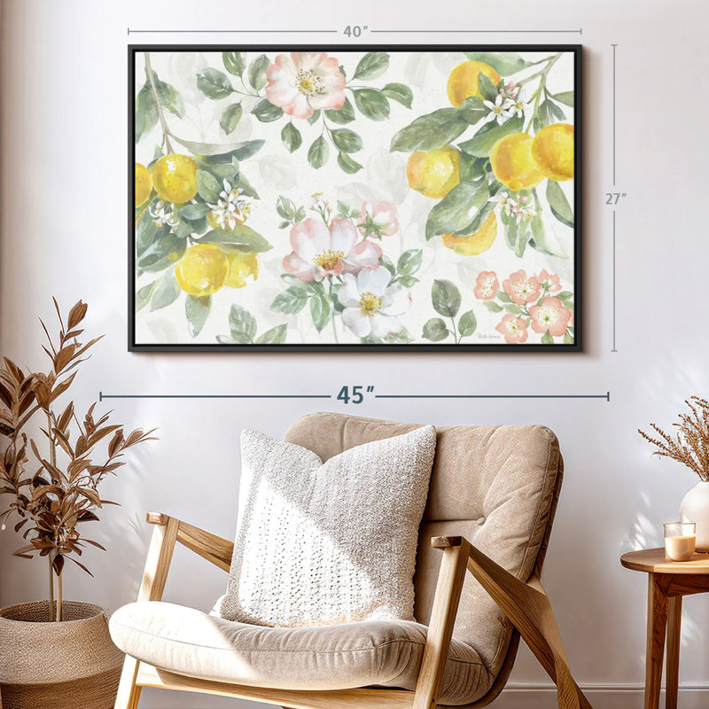 Impression sur toile Anas Citrus Charm IV, H 27 po x l 40 po