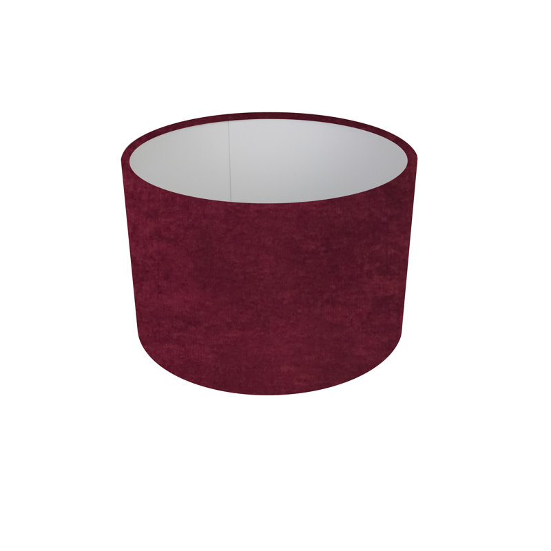 Linen Drum Lamp Shade ( Screw On ), 22cm H x 35cm W x 35cm D, Wine