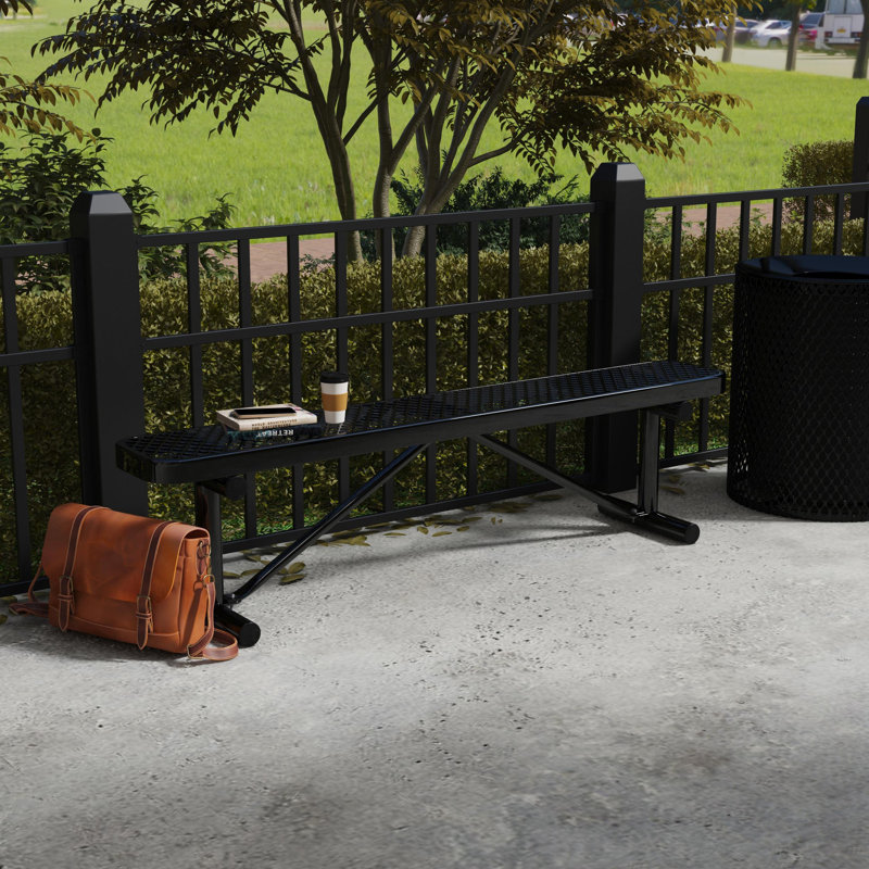 Banc d'extérieur standard Leisure Craft, Noir, noir, noir, noir, L 72 po x P 12 po