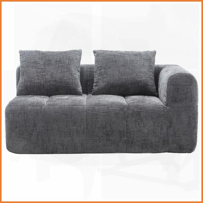 Canapé moderne en chenille minimaliste pour salon - tissu infroissable et amp; Mousse haute densité