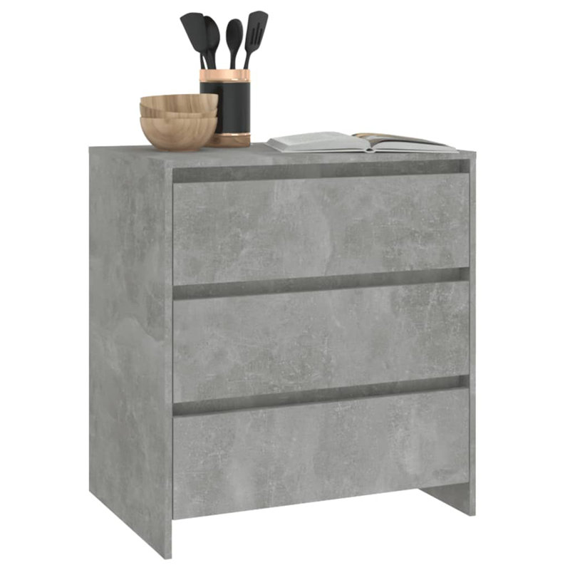 Ghianna 70cm Sideboard, Concrete Grey