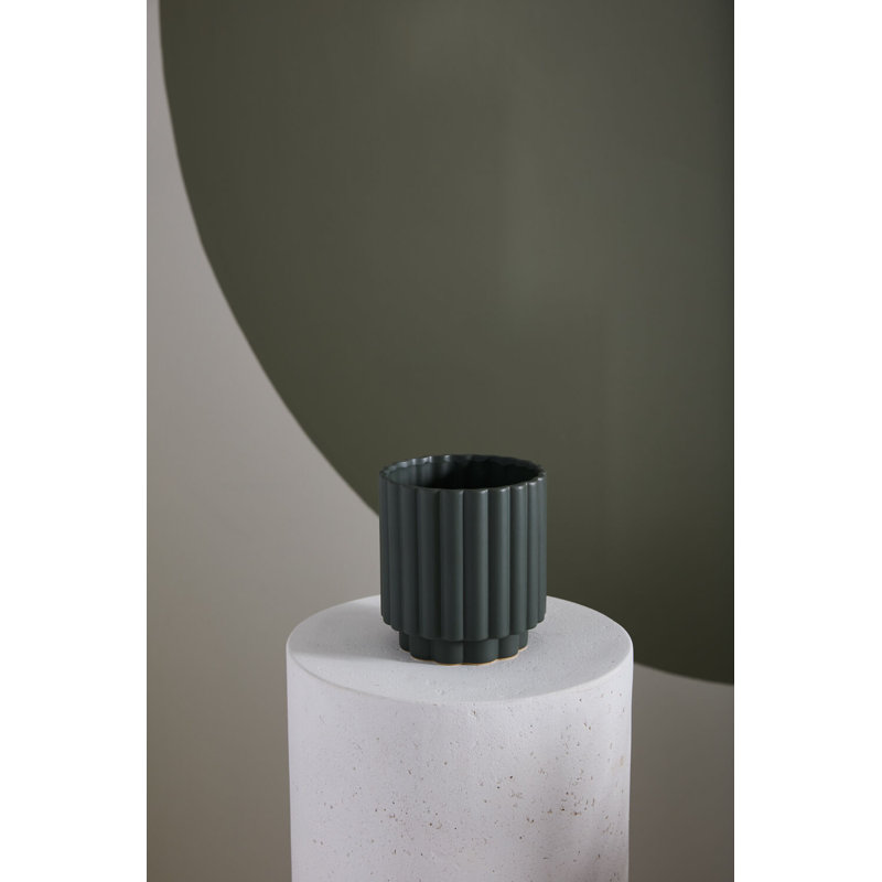 Pot Mikel, H 6 po x l 5,5 po x P 5,5 po, Noir