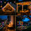 Décorations lumineuses solaires d'extérieur Cottone 256 po avec 8 modes, guirlande lumineuse DEL intégrée à 30 ampoules globe pour les fêtes de fin d'année-901509829