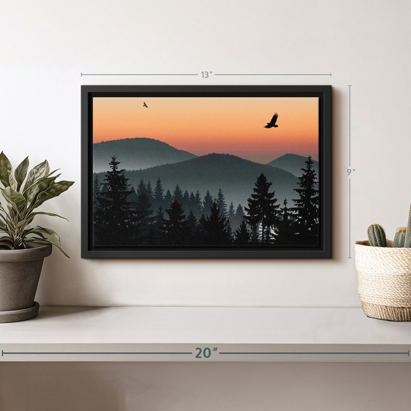 Nature "Misty Mountain Eagles", reproduction sur toile, H 9 po x l 13 po