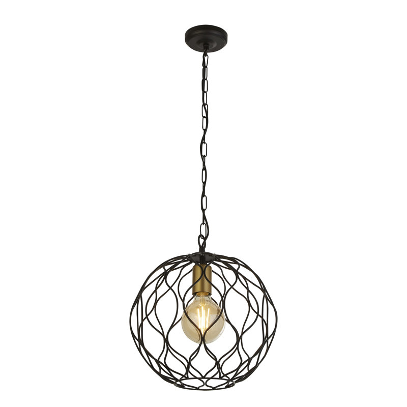 Brewton 1 - Light Black Sphere Pendant
