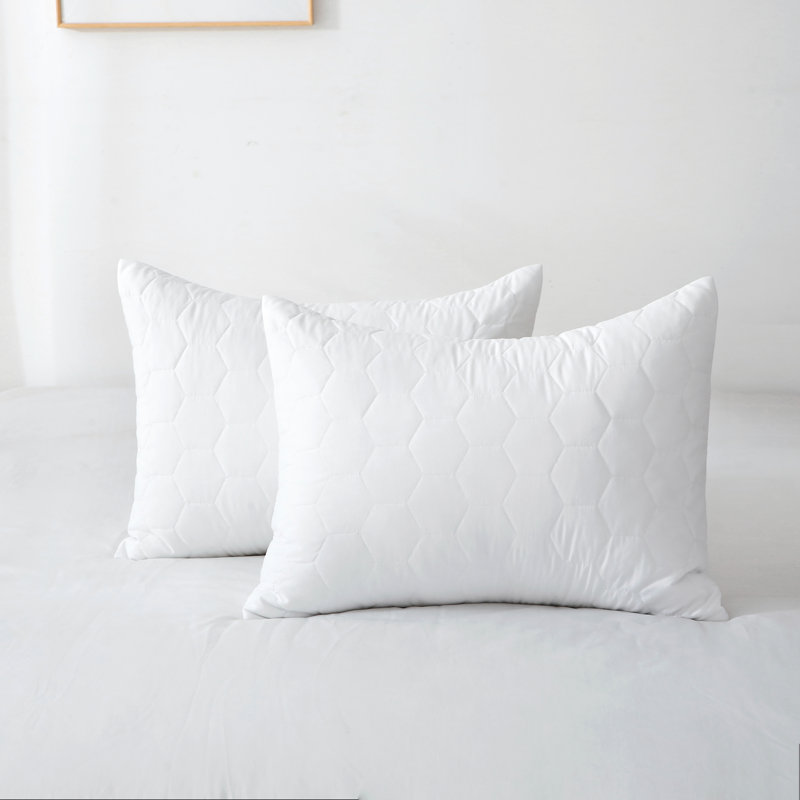 Ensemble de courtepointe en microfibre Better Style Home, Courtepointe pour lit simple + 1 taie décorative , Blanc