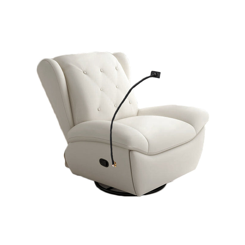 Fauteuil inclinable en similicuir Frodin, Beige