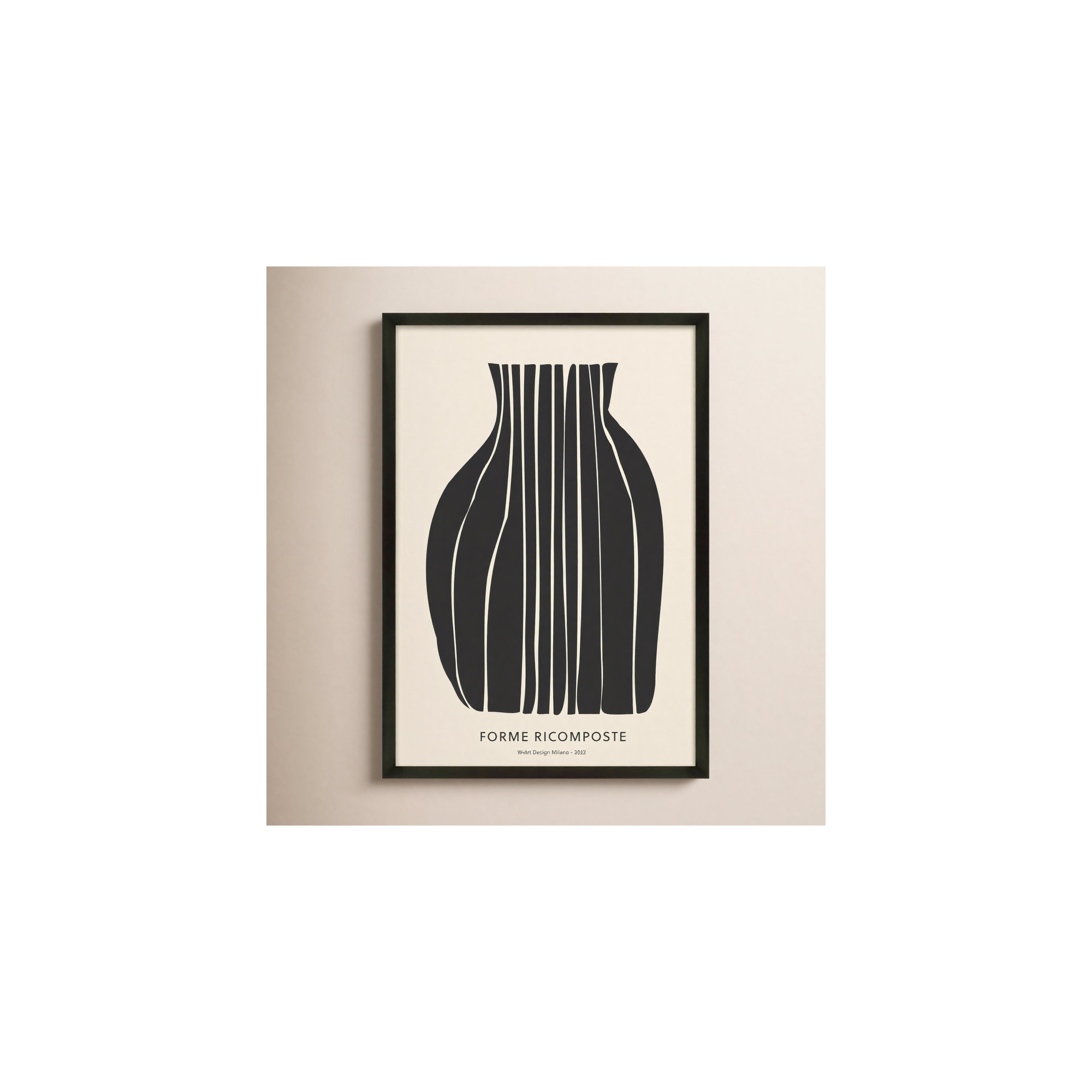 Compostion In Black by Romina Gadler, Black Framed Paper, 50" H x 35" W x 1.25" D