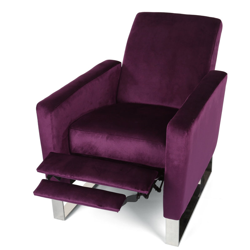 Cesilie Recliner, Velvet, Eggplant