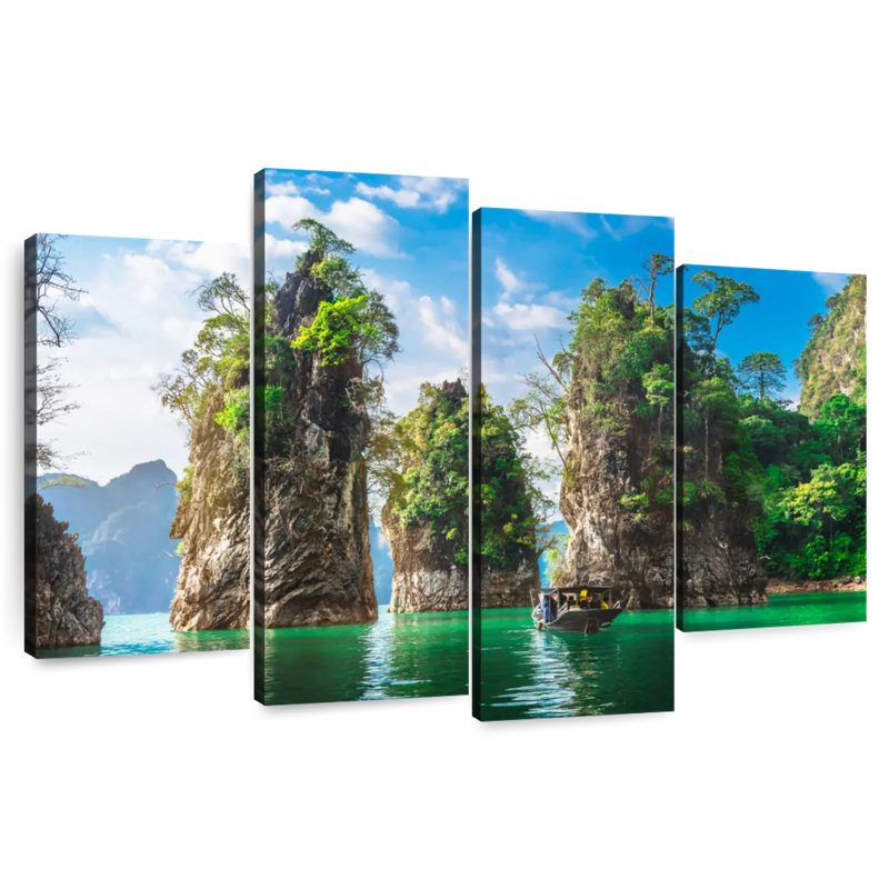 Scène du parc national Alvord Khao Sok, H 22 po x l 36 po