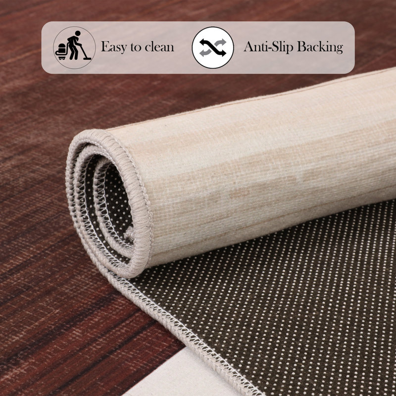 Coll Abstract Machine Printed Area Rug, Rectangle 60 x 110 cm