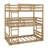 Detachable Triple Rubber Wood Bunk Bed With Ladders, Guardrails-861257478