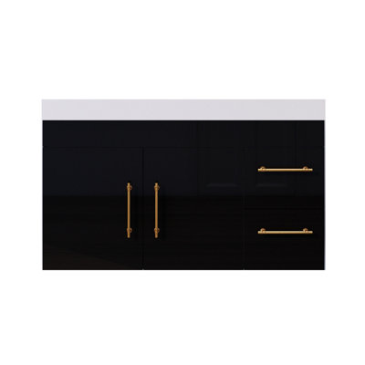 Ensemble de meuble-lavabo simple mural 59 "Spring