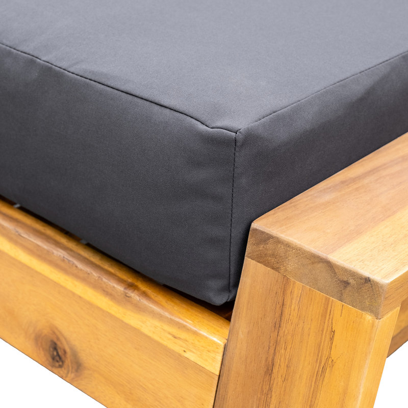 Wood Patio Lounge Chair & - Cushions And Convenient Side Table Transform Your Outdoor Space Weather- Poolside Seating Chair, For A Cool Experience