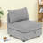 Modern Modular Sofas With Storage, Grey Chenille, Flexible For Living Room