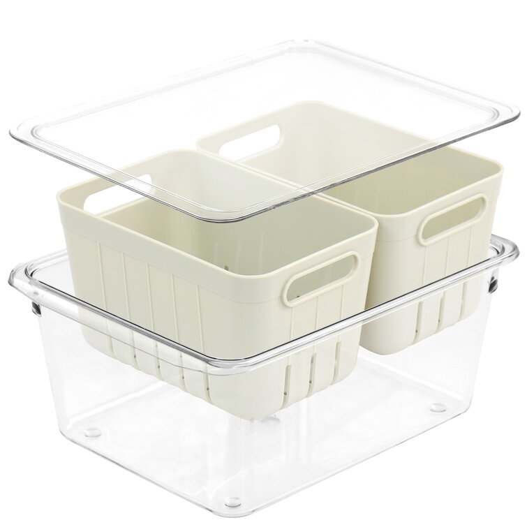 Martha Stewart 4 Piece Mini Basket Fresh Keeper Container Set