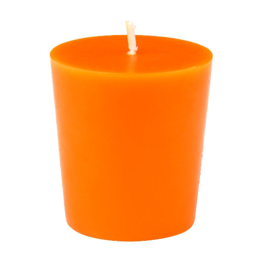 Bougie votive sans parfum Votive, Orange, Ensemble de 12