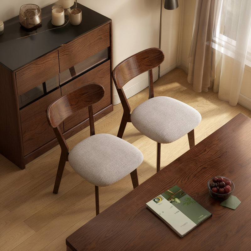 Chaises de salle à manger rembourrées Framlingham, 1, Brown