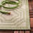 Arneshia Geometric Green/Beige Area Indoor/Outdoor Area Rug-457911801