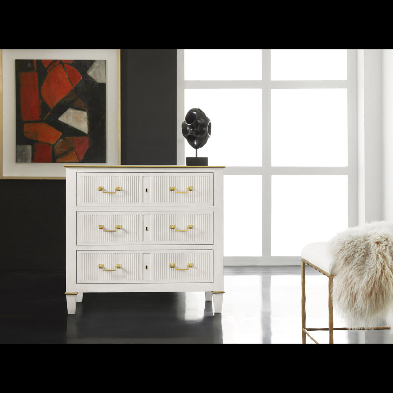 Commode 3 tiroirs Modern, Blanc