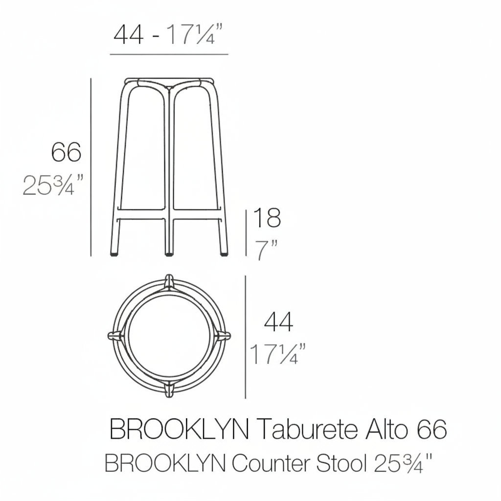 Brooklyn Patio Bar Stool, Ecru, Counter Stool (25.75'' Seat Height)