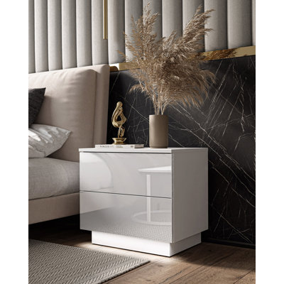 Varonique 2 Drawer Bedside Table