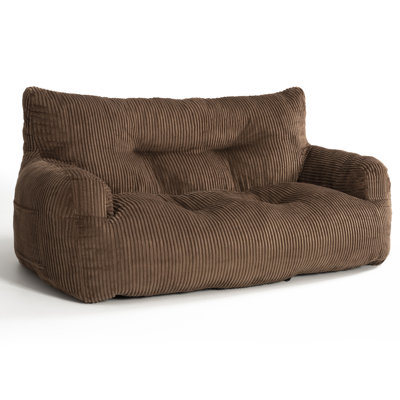 Colman  59" Wide Bean Bag Chair,Corduroy Lazy Sofa,Loveseat