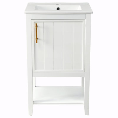 Sergie 20'' Single Bathroom Vanity with Ceramic Top