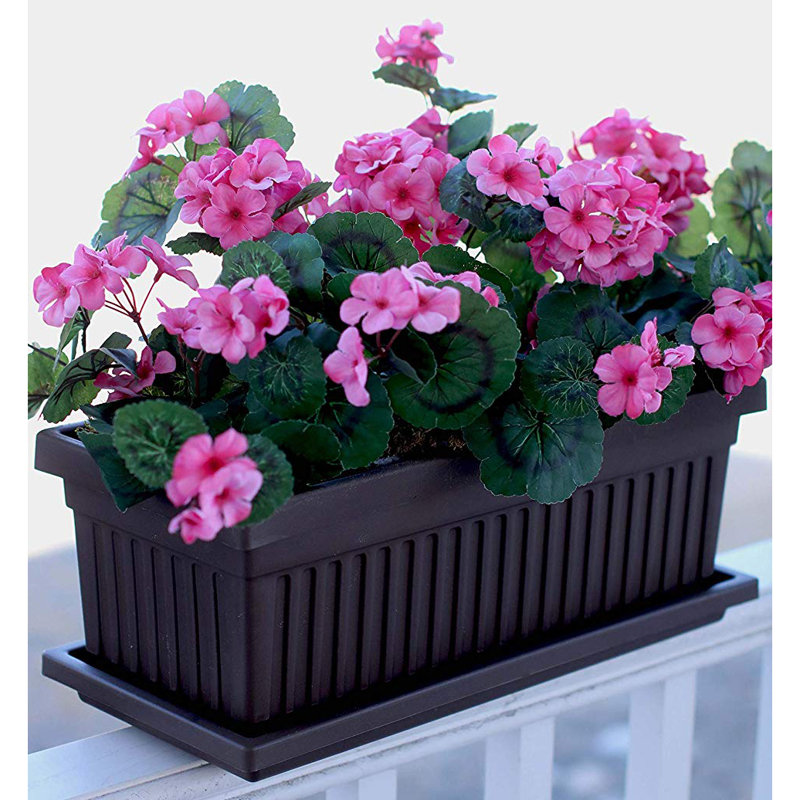 Planter, Chocolate, 6.38" H x 30" W x 6.75" D
