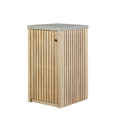 Eclipse Outdoor Solid Teak Natural Look Wood Cabinet by Red Barrel Studio