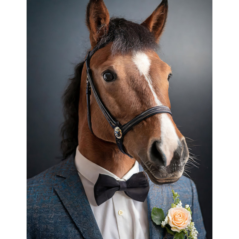 «Horse» sur toile, H 18 po x l 15 po