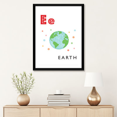 Alphabet Flash Card E - impression d'art graphique