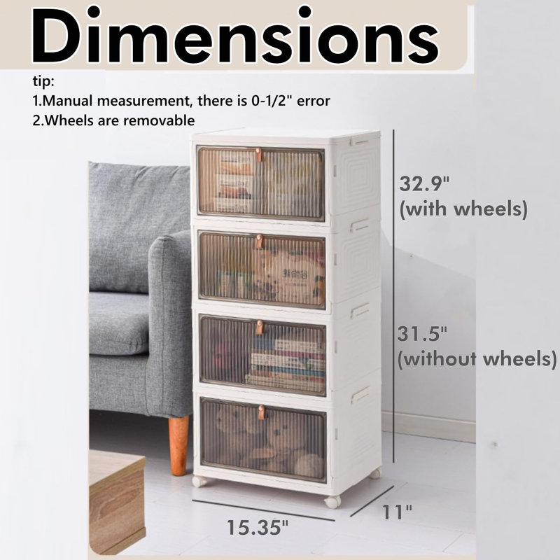 Naleia 4 Drawer Stackable Drawer