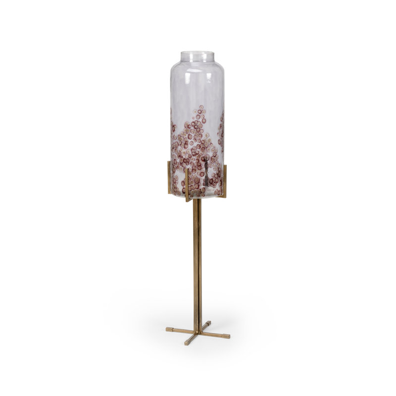 Poets Glass Floor Vase, 49.25" H x 12" W x 12" D