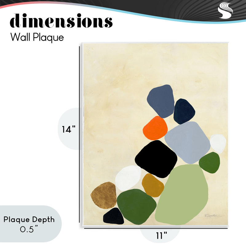 Plaque murale «Cluster of Minimal Pebbles», conception par Ruth Fromstein