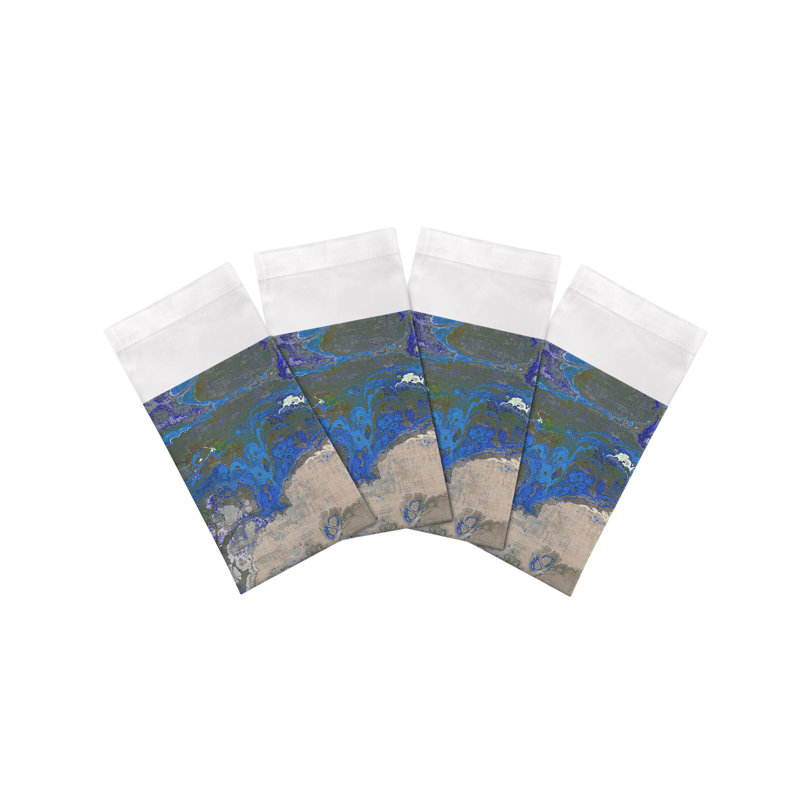 Agate Cotton Sateen Dinner Napkins, Sodalite