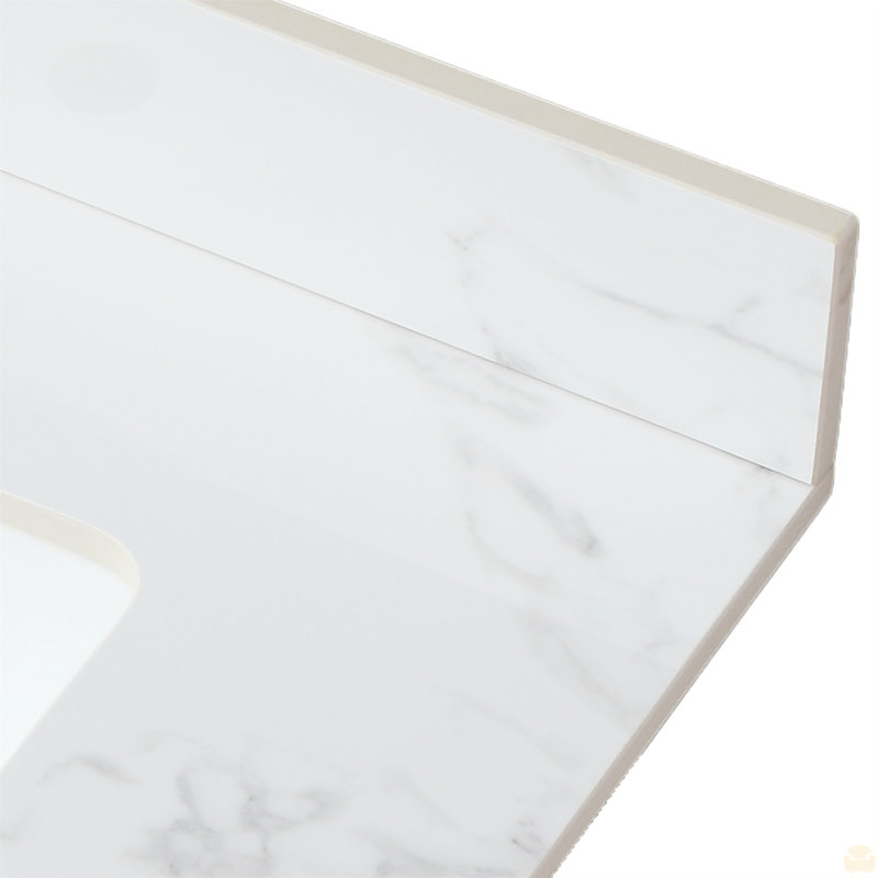 31"X22"Bathroom Vanity Top,Sintered Stone Carra White Barthroom Vanity Sink Tops With Rectangular Undermount Ceramic Sink ( only Bathroom Vanity Top ) 