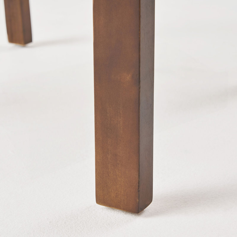 Dark Brown Acacia Wood Outdoor Dining Chair Set